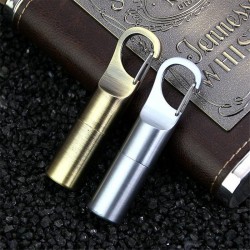 Mini isqueiro de óleo compacto com fivela - chaveiro