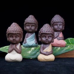 Buda pequeno - estátua cerâmica - estatueta monk