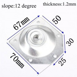 Angled table leg fixing plate - mounting bracket for furniture legs - set 4 piecesFurniture