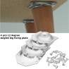 Placa de fixação de perna de mesa angular - suporte de montagem para pernas de móveis - conjunto 4 peças