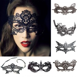 Máscara de olho de renda preta - festa & carnaval & masquerades 2 peças