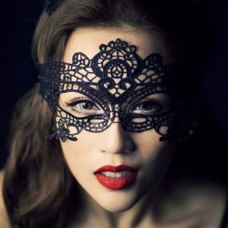 Black lace eye mask - party & carnival & masquerades 2 piecesMasks