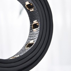 Correia de couro na moda com fivela de metal e furos