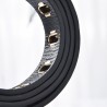 Correia de couro na moda com fivela de metal e furos