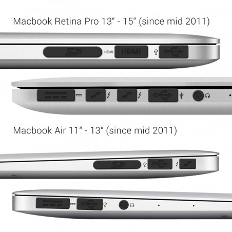 Conjunto de proteção anti poeira para Apple MacBook Pro 13" 15" Retina / Air 11" 13" - fichas de proteção