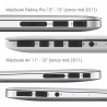 Conjunto de proteção anti poeira para Apple MacBook Pro 13" 15" Retina / Air 11" 13" - fichas de proteção