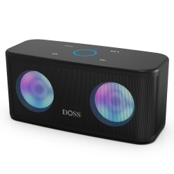 TWS 2 * 8W alto-falante Bluetooth - sem fio - baixo profundo com luz LED