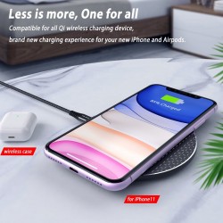 Carregador sem fio 10W QI - bloco de carregamento rápido para iPhone - Samsung S20 - Nota 10 Plus - Xiaomi MI 9