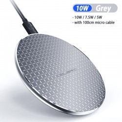 Carregador sem fio 10W QI - bloco de carregamento rápido para iPhone - Samsung S20 - Nota 10 Plus - Xiaomi MI 9