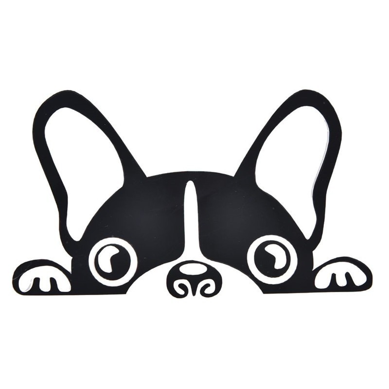 Impermeável - adesivo de carro de vinil com cara de um cão