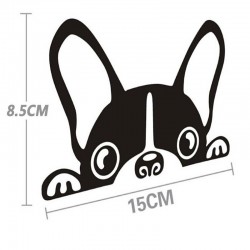 Impermeável - adesivo de carro de vinil com cara de um cão