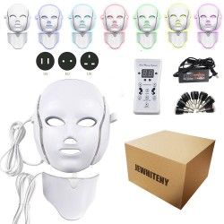 7 colors LED electric face and neck mask - acne treatment - light therapySkin