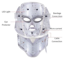7 colors LED electric face and neck mask - acne treatment - light therapySkin