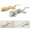 ouro 3D - gecko de cristal - autocolante de carro de metal
