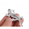 ouro 3D - gecko de cristal - autocolante de carro de metal