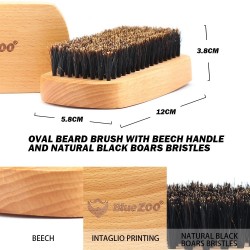 Óleo - cera - pente - tesoura - conjunto de preparação de barba - 7 peças