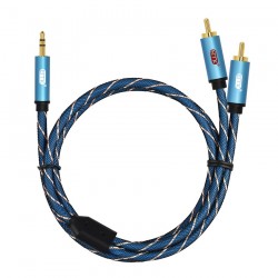 EMK 3.5mm para 2RCA AUX cabo de áudio - 1m - 1.5m - 2m - 3m - 5m