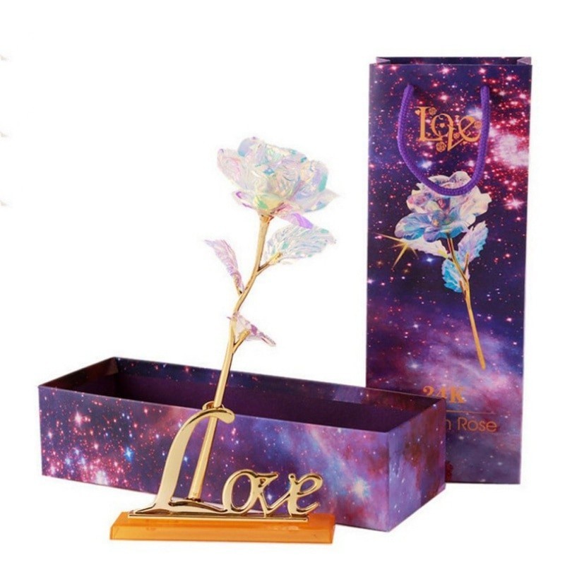 24K foil plated gold - rose with lightValentine's day 24K foil plated gold - rose with lightValentine's day