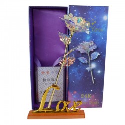 24K foil plated gold - rose with lightValentine's day
