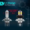 H6 - BA20D - feixe de Hi-lo - lâmpada de farol de motocicleta LED