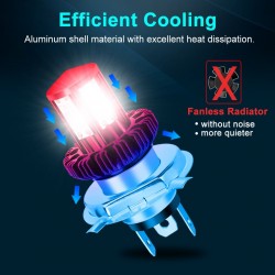 H6 - BA20D - feixe de Hi-lo - lâmpada de farol de motocicleta LED