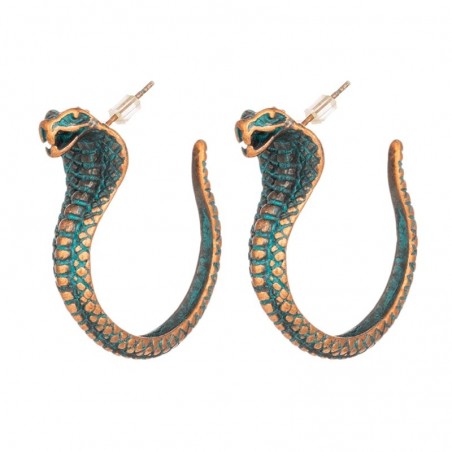 Brincos vintage com cobra