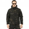 Exército - camuflagem - jaqueta impermeável com capuz e zíperes