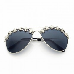 Óculos de sol Steampunk com crânios decorativos de metal
