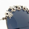 Óculos de sol Steampunk com crânios decorativos de metal