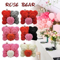 Two bears made from infinity roses - 25-35cm - rose bearValentine's day