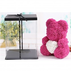 Two bears made from infinity roses - 25-35cm - rose bearValentine's day
