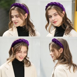 Pulseira de veludo trançado elegante - banda de cabelo