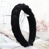 Pulseira de veludo trançado elegante - banda de cabelo