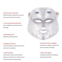 7 colors LED electric face and neck mask - acne treatment - light therapySkin