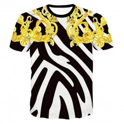 T-shirt de luxo impressão gráfica 3D - algodão premium