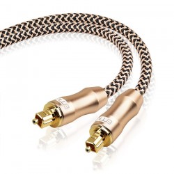 Toslink - OD6.0 - SPDIF - cabo de áudio de fibra óptica digital - trançado - 1m - 1.5m - 2m - 3m - 5m - 8m - 10m - 15m