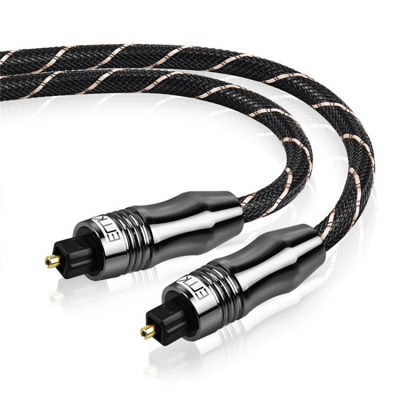Toslink - OD6.0 - SPDIF - cabo de áudio de fibra óptica digital - trançado - 1m - 1.5m - 2m - 3m - 5m - 8m - 10m - 15m