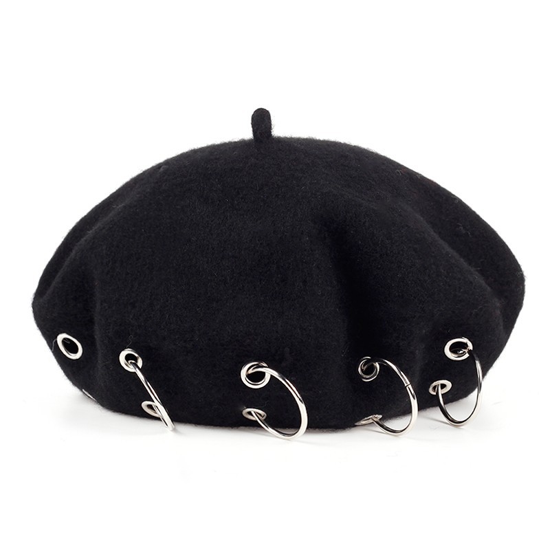 beret do século XVII - tampa com anéis de prata