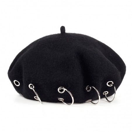 beret do século XVII - tampa com anéis de prata
