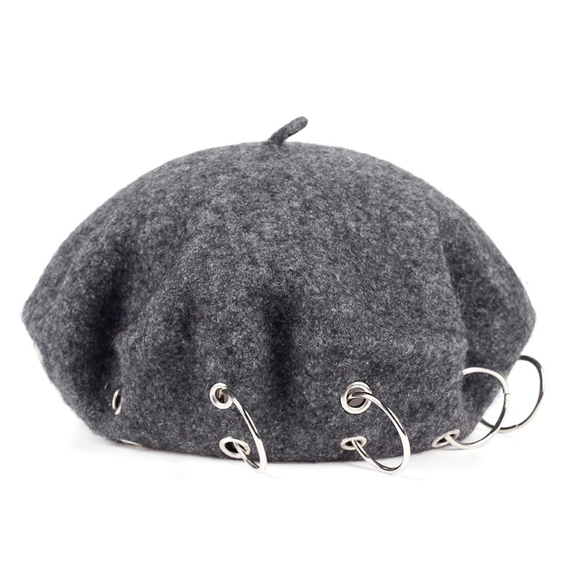beret do século XVII - tampa com anéis de prata