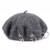 beret do século XVII - tampa com anéis de prata
