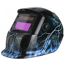 Capacete de soldagem - auto escurecimento - ajustável - solar - azul flash / crânio