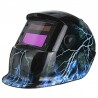 Capacete de soldagem - auto escurecimento - ajustável - solar - azul flash / crânio
