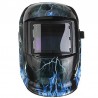 Capacete de soldagem - auto escurecimento - ajustável - solar - azul flash / crânio