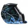 Capacete de soldagem - auto escurecimento - ajustável - solar - azul flash / crânio