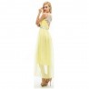 Long chiffon elegant yellow dressDresses