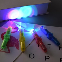Brinquedo giratório rotativo - caneta luminosa LED - anti-stress - cinética
