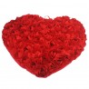 Travesseiro em forma de coração com rosas