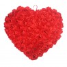 Travesseiro em forma de coração com rosas
