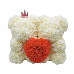 Two bears made from infinity roses - 25-35cm - rose bearValentine's day